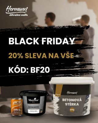 🖤 BLACK FRIDAY JE TADY – a s ním i nejvyšší sleva roku! Pouze teď získáte -20 % na celý sortiment dekorativních omítek,...
